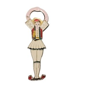 GREECE bottle cap opener Vintage Enamel and Bronze Tsolias Bottle Opener